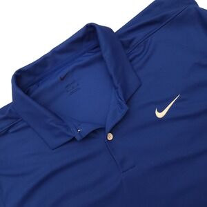 Nike Dri-FIT Men's Royal Blue Golf Polo Shirt XL Short Sleeve Performance